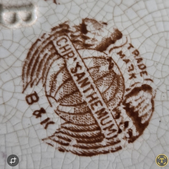 Antique Barkers & Kent "Chrysanthemum" Oval Plate | Victorian Hand-Painted - Picture 3 of 10